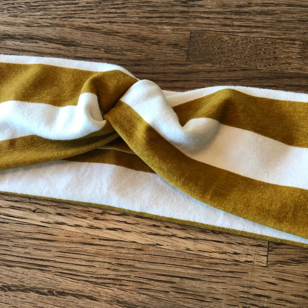 Wide Stripe Twist Headband - NEW Handmade